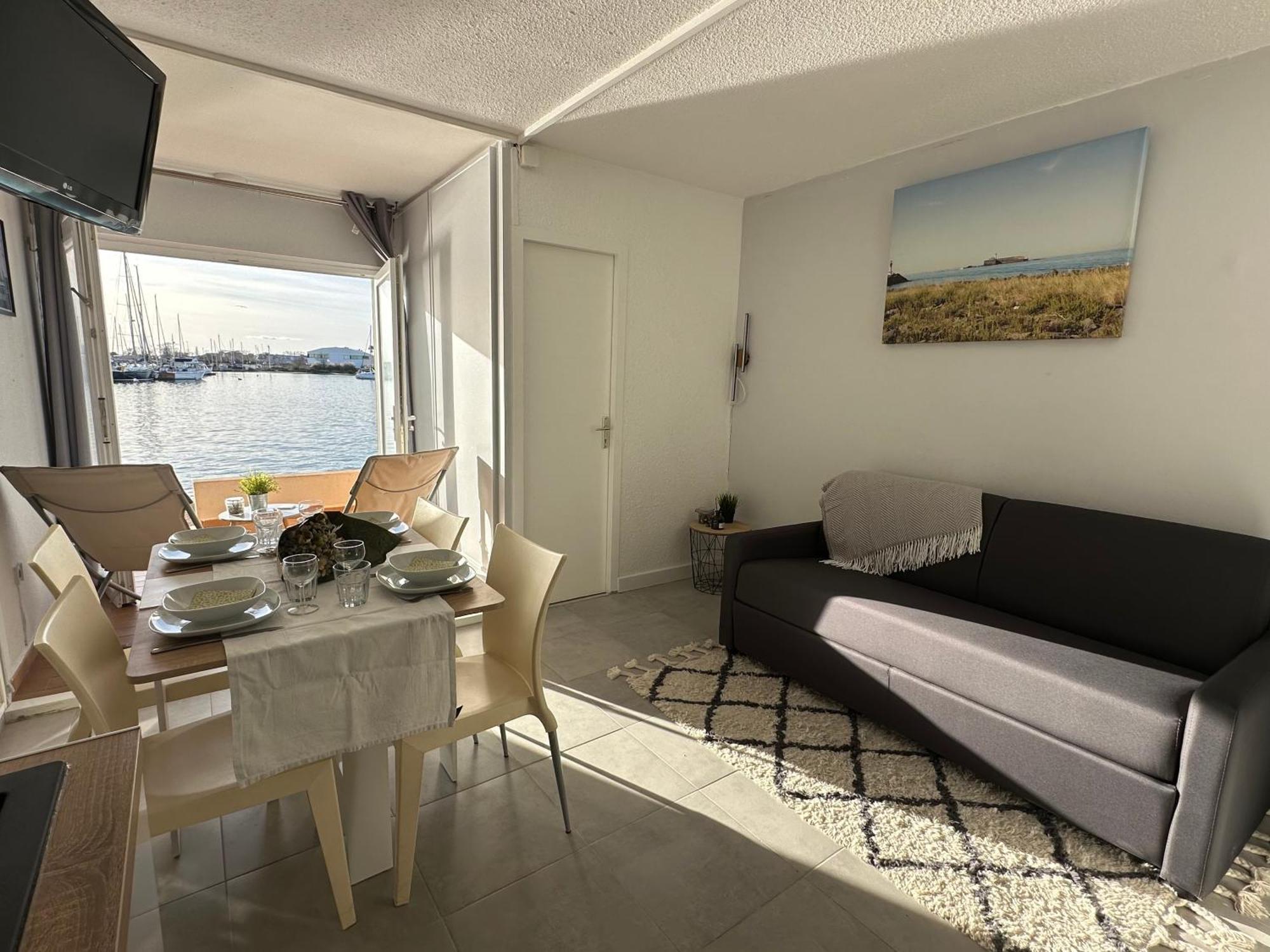 Studio - Les Pieds Dans L'Eau Agreable En Toutes Saisons 4 Couchages - Climatisation - Parking Prive - Piscine Sur Mer - Vue Magnifique Et Rare - Situation Optimum - Les Argonautes - Ile Des Pecheurs - Cap D'Agde Eksteriør bilde